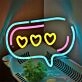 Brighten Up Your Wedding, Bar, or Home Decor with the Bubble With Triple Heart LED Wall Neon Sign!