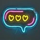 Brighten Up Your Wedding, Bar, or Home Decor with the Bubble With Triple Heart LED Wall Neon Sign!