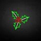 marry christmas mistletoe neon sign