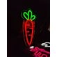Brighten Up Your Kitchen, Café, or Farmer's Market Stall with the Charming Carrot LED Neon Sign.