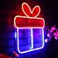 Brighten Your Holiday Spirit: Perfect for Home, Office, and Store Windows with the Christmas Present Decoration LED Neon Sign.