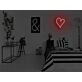 Brighten Your Wedding, Bar, and Home Ambiance with the Classic Heart LED Neon Sign.