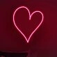 Brighten Your Wedding, Bar, and Home Ambiance with the Classic Heart LED Neon Sign.