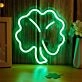 Brighten Your Bar, Office, or Wedding in Style with the Clover Shape Green LED Neon Sign.