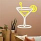 Add a Buzz to Your Bar, Home, or Event Space with the Cocktail Glass Yellow LED Neon Sign.