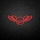 Wings with humburger neon sign