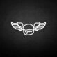 Wings with humburger neon sign