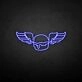 Wings with humburger neon sign