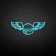 Wings with humburger neon sign