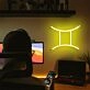 Brighten Up Your Bar, Office, and Home Decor with the Versatile Constellation Gemini LED Neon Sign.