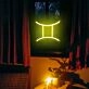 Brighten Up Your Bar, Office, and Home Decor with the Versatile Constellation Gemini LED Neon Sign.