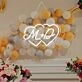 Add a Romantic Glow to Your Wedding, Anniversary, or Bedroom with the Couple Initials Heart Shapes M D Personalized LED Neon Sign.