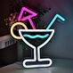Elevate Your Bar or Man Cave Ambiance with the Creative Cool Cocktails With Umbrella Wall LED Neon Sign.