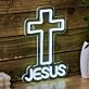 Add a Heartfelt Glow to Weddings, Celebrations, and Home Sanctuaries with the Cross With Love Back Plate LED Neon Sign.