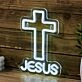 Add a Heartfelt Glow to Weddings, Celebrations, and Home Sanctuaries with the Cross With Love Back Plate LED Neon Sign.