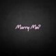 'Marry Me' Neon Sign