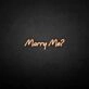 'Marry Me' Neon Sign