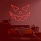 'Evil face' neon sign