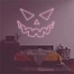 'Evil face' neon sign