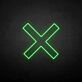 X-mark' neon sign