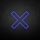 X-mark' neon sign