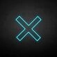 X-mark' neon sign
