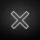 X-mark' neon sign