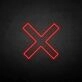 X-mark' neon sign