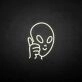 Saucer man' neon sign