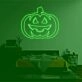 Pumpkin head2' neon sign