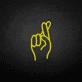 Fingers crossed neon sign