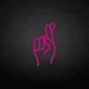 Fingers crossed neon sign