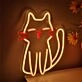 Brighten Up Any Space: Cute Cartoon Cat LED Wall Neon Sign perfect for Kids' Rooms, Nurseries, and Cat Cafes.