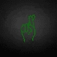 Fingers crossed neon sign