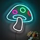 Brighten Up Your Space: Perfect for Home Decor, Kids’ Rooms, and Parties - Cute Mushroom Shaped LED Neon Sign Night Light For