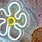 Brighten Your Space: Flower Back Panel LED Neon Light Perfect for Weddings, Home Decor, and Chic Bars.
