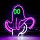 Spookify Your Space: Funny Ghost LED Neon Sign Halloween Cute Boo LED Neon Sign for Home, Bars, and Halloween Parties.