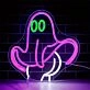 Spookify Your Space: Funny Ghost LED Neon Sign Halloween Cute Boo LED Neon Sign for Home, Bars, and Halloween Parties.