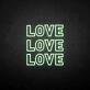 Love3' neon sign