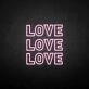 Love3' neon sign