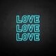 Love3' neon sign