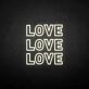 Love3' neon sign