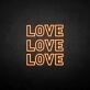Love3' neon sign