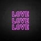 Love3' neon sign