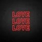 Love3' neon sign