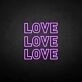 Love3' neon sign