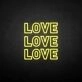 Love3' neon sign