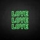 Love3' neon sign