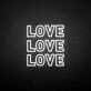 Love3' neon sign