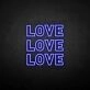 Love3' neon sign